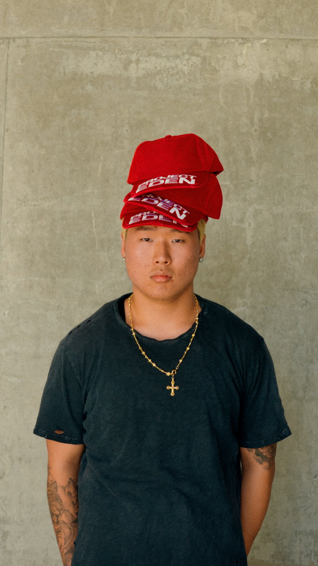 P.E Staple Hat - Red